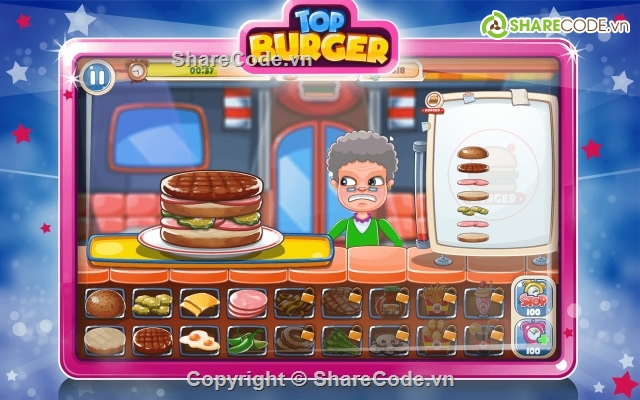 Top Burger Chef,Source code game,Top Burger,Cooking Story